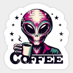Alien coffee Sticker